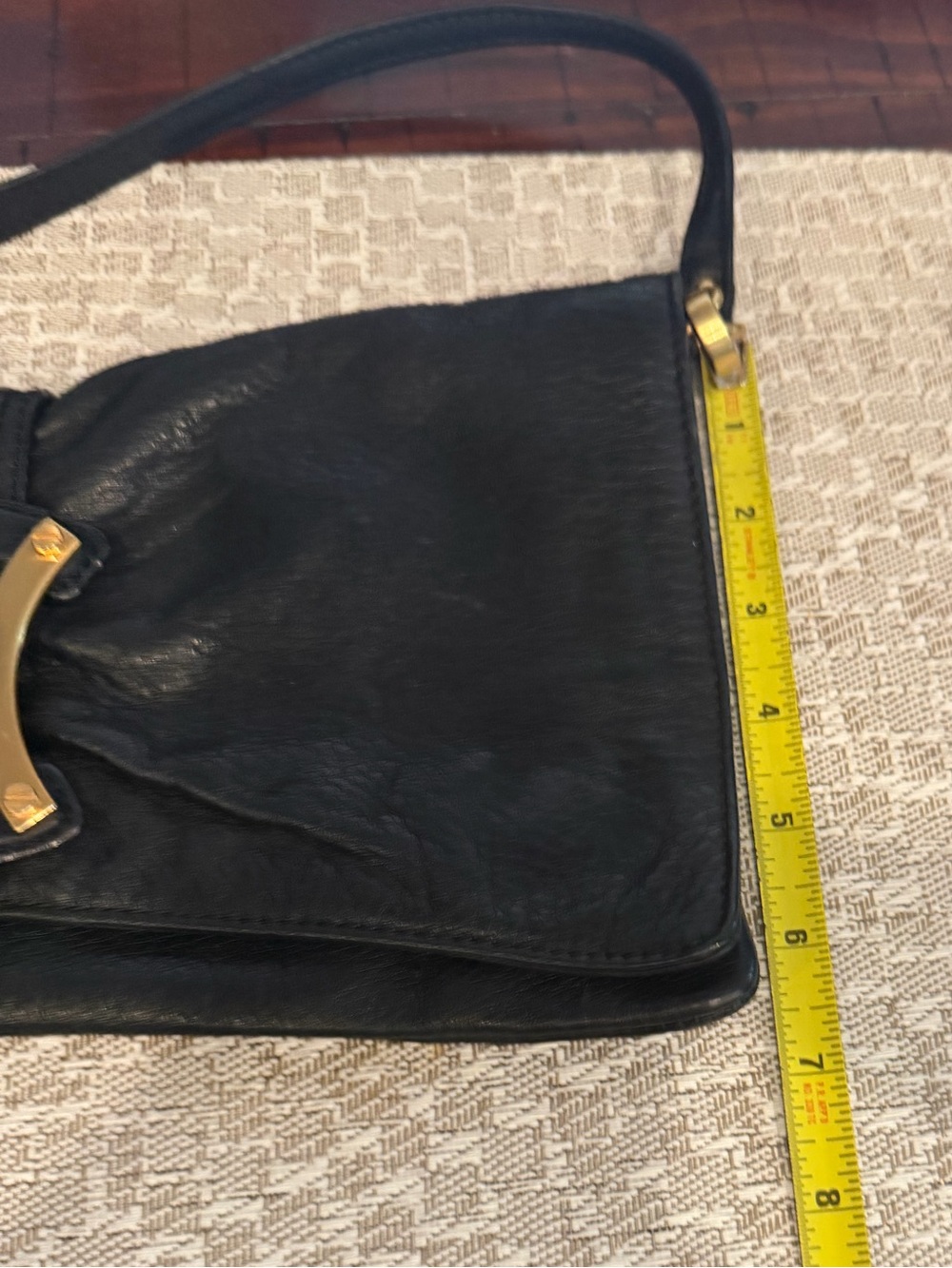B. Makowsky black shoulder bag convertible clutch - Picture 6 of 8
